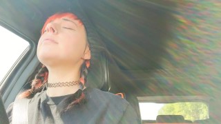 Having an orgasm while driving part 2